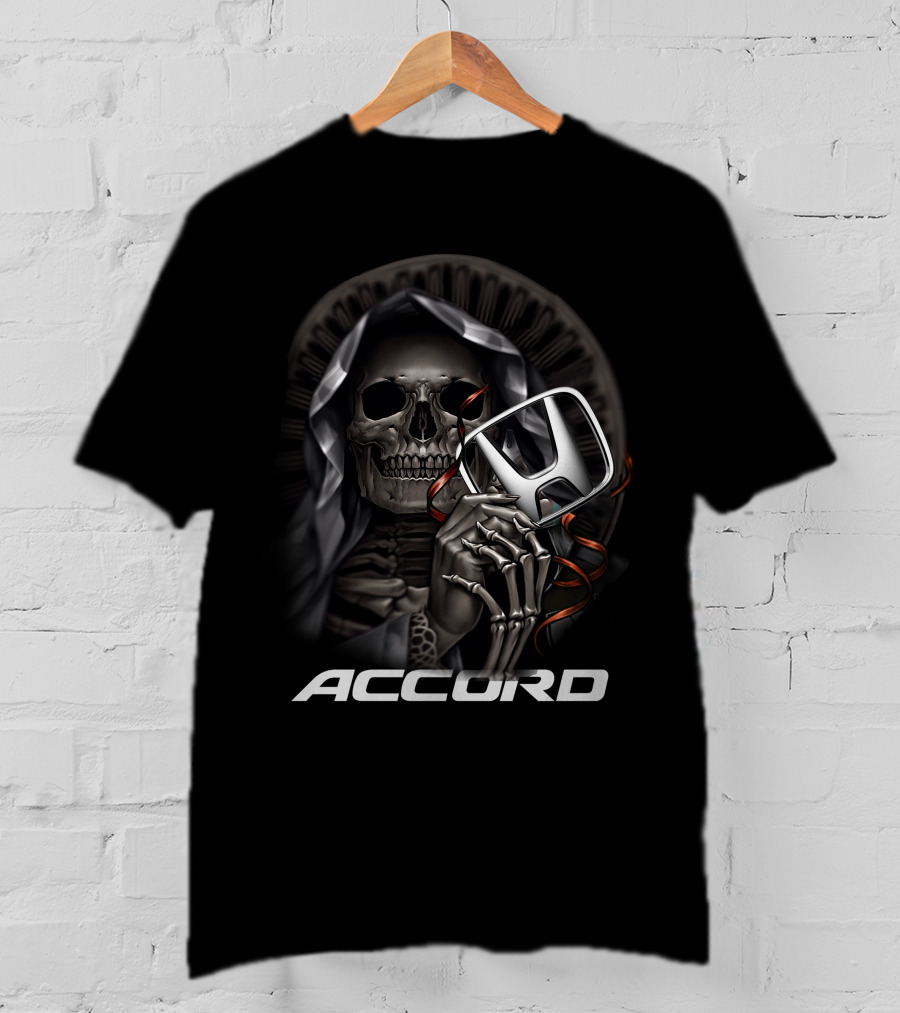 Accord Grim Reaper Skull Holding Honda T-Shirt