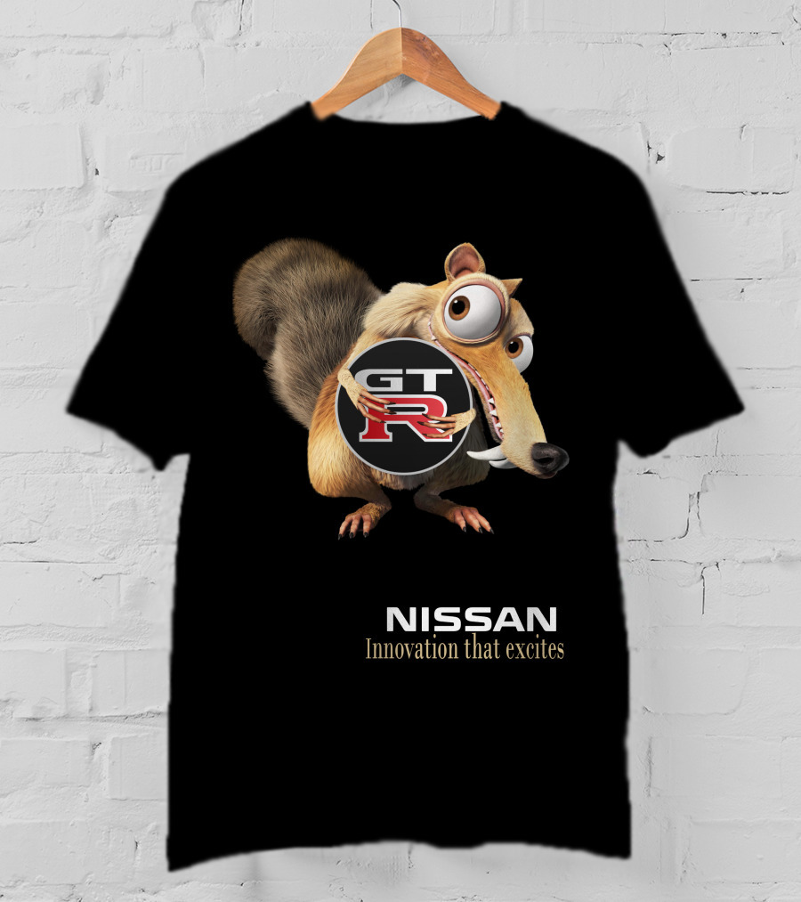 Nissan Gt-R Innovation That Excites Ice Age Scrat Crossover T-Shirt