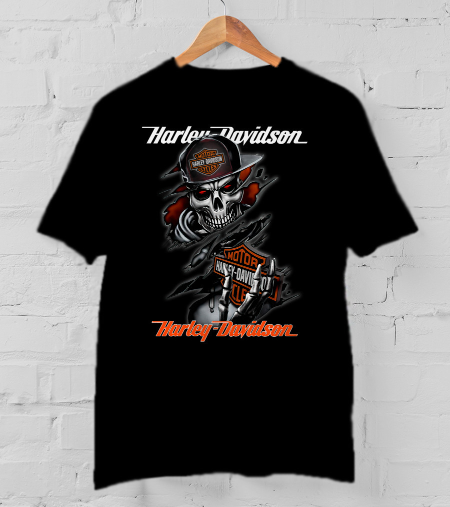 Harley Davidson Motorcycles Skeleton T-Shirt