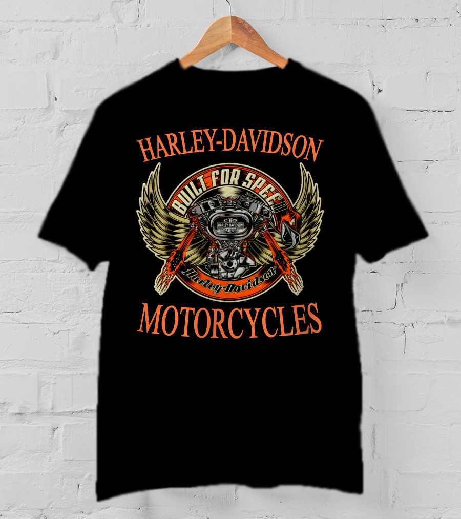 Harley Davidson Built For Speed Motorcycles T-Shirt