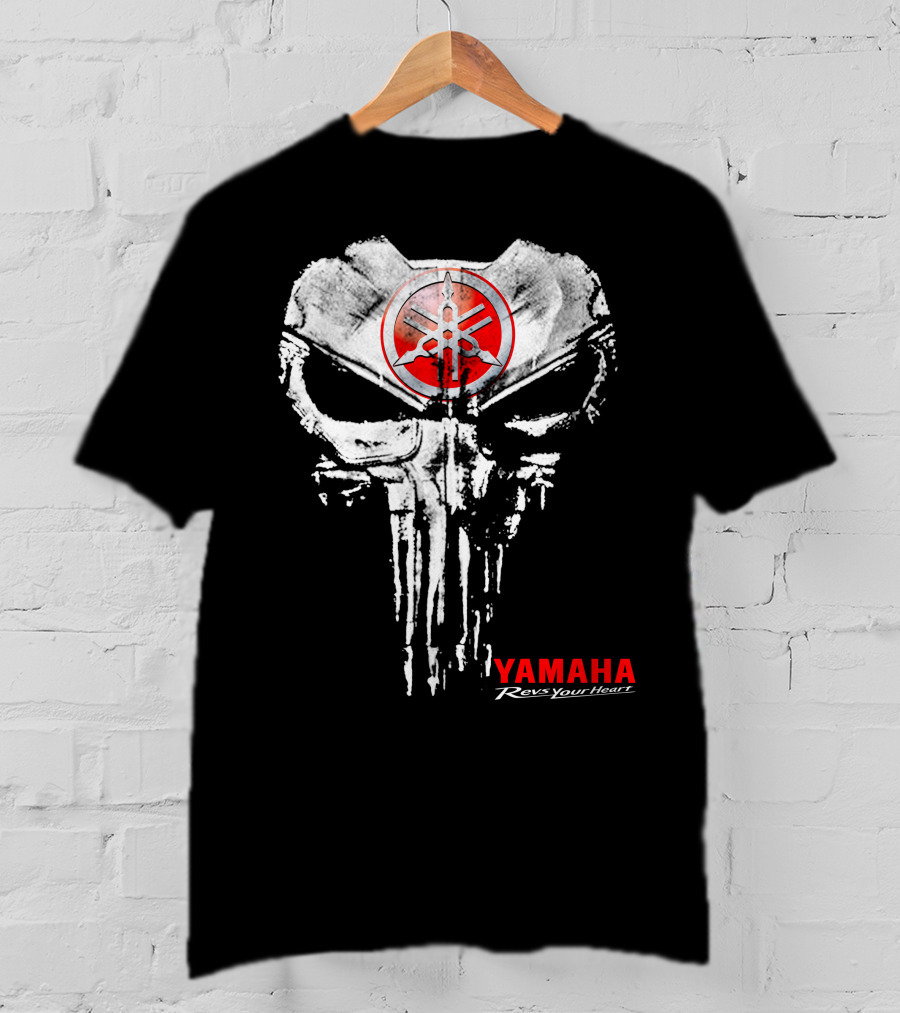 Yamaha Revs Your Heart Skull T-Shirt