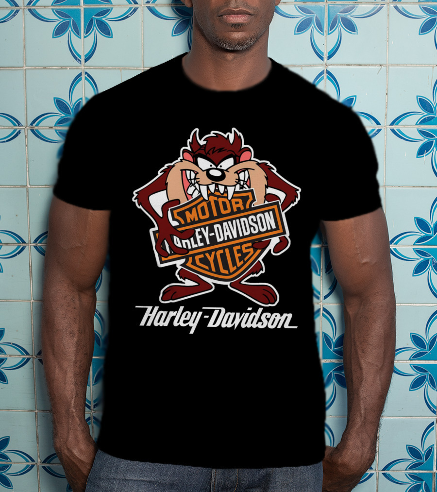 Harley Davidson Motorcycles Taz Looney Tunes T-Shirt