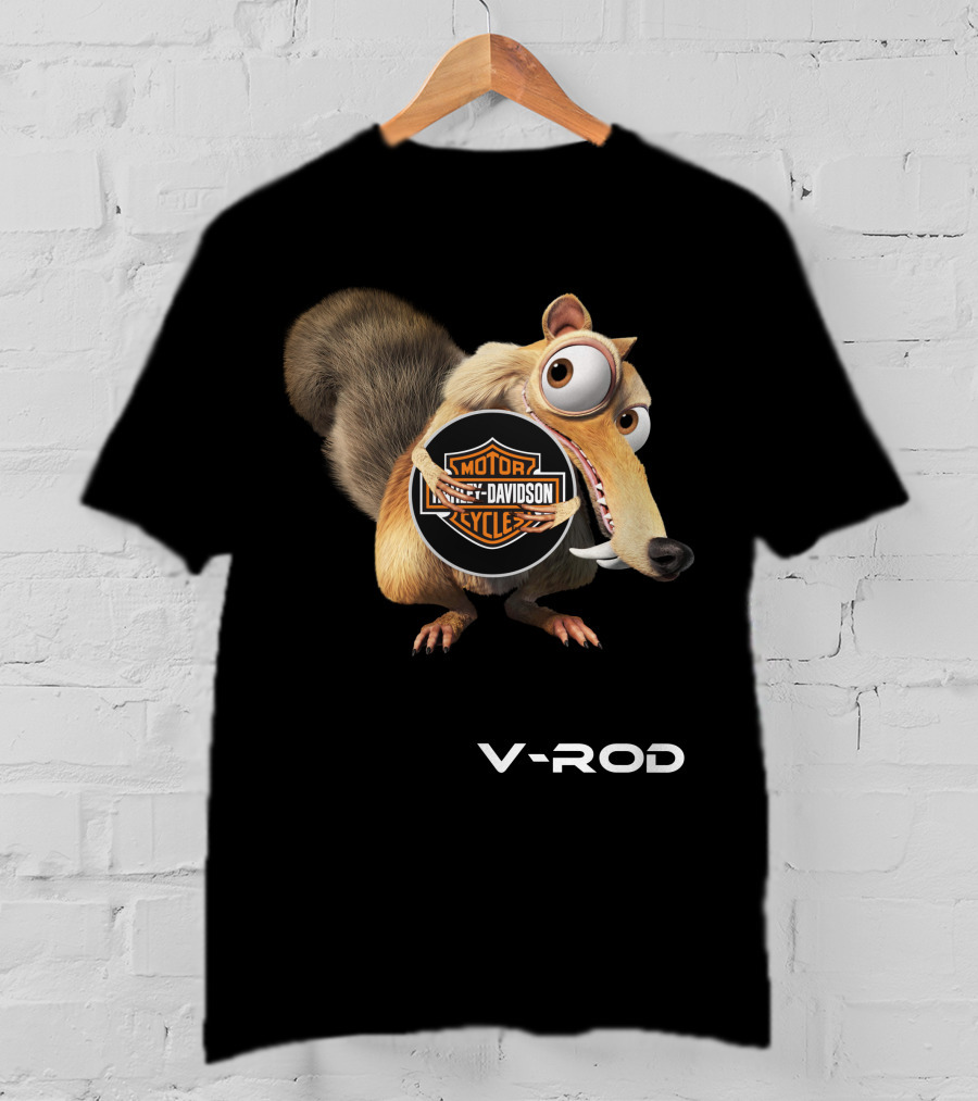 V-Rod Harley Davidson Scrat Ice Age Crossover T-Shirt