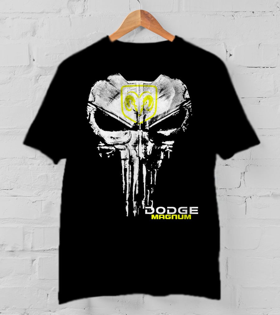 Dodge Magnum Punisher Skull Ram Logo Fusion T-Shirt
