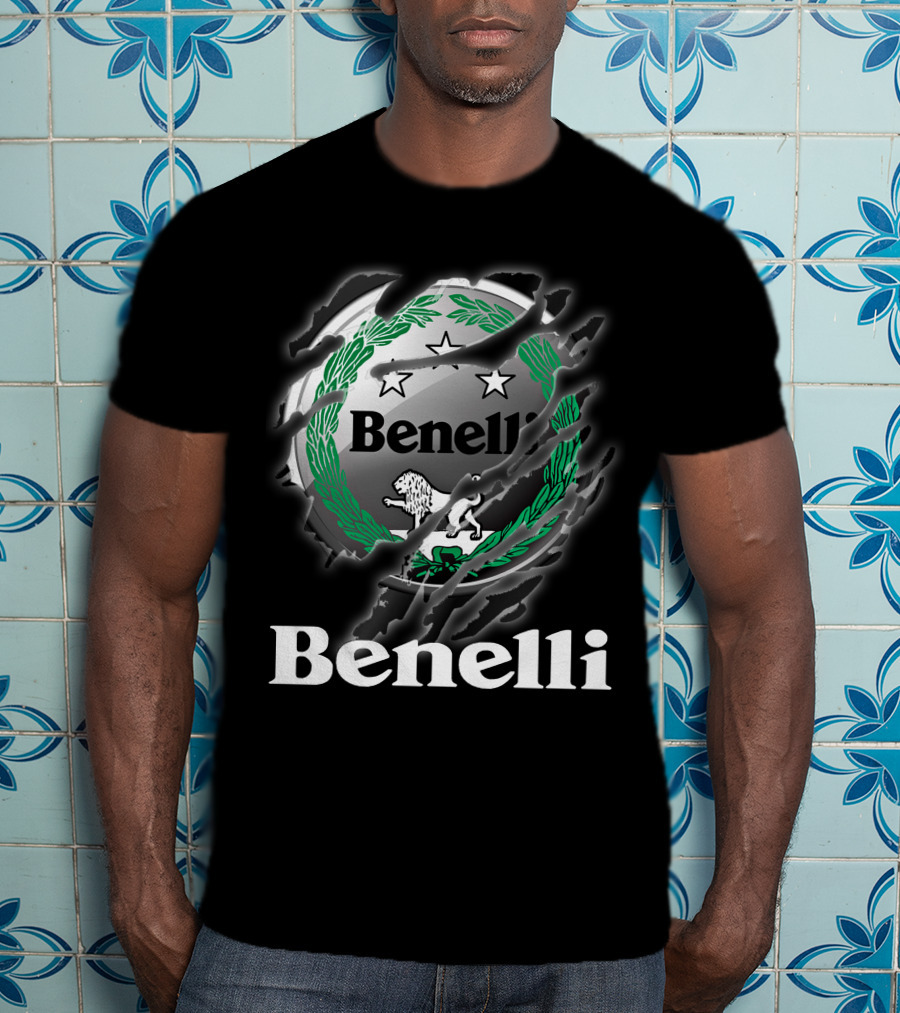 Benelli Logo With Stars And Lion T-Shirt
