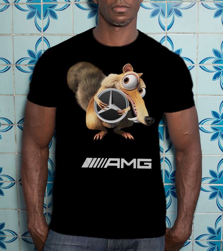Amg Mercedes-Benz Ice Age Scrat Holding Logo T-Shirt