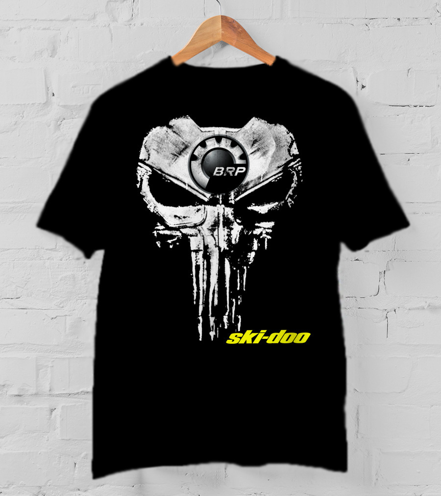 Brp Skull Logo Skidoo Punisher Style T-Shirt