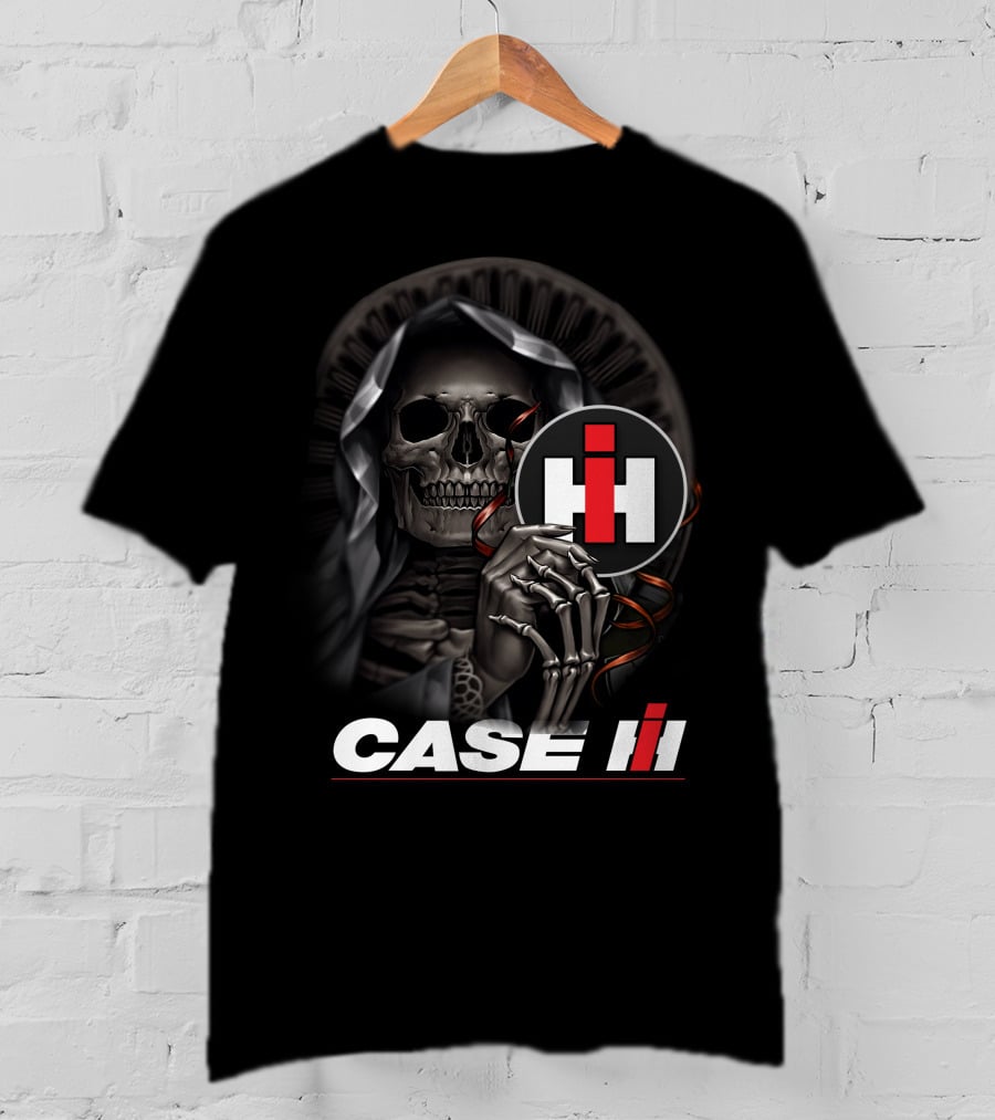Case Ih Grim Reaper Skeleton Holding T-Shirt