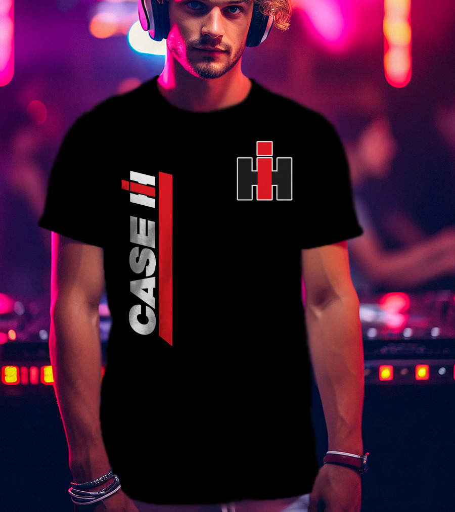 Case Ih Tractor Logo Black And Red T-Shirt