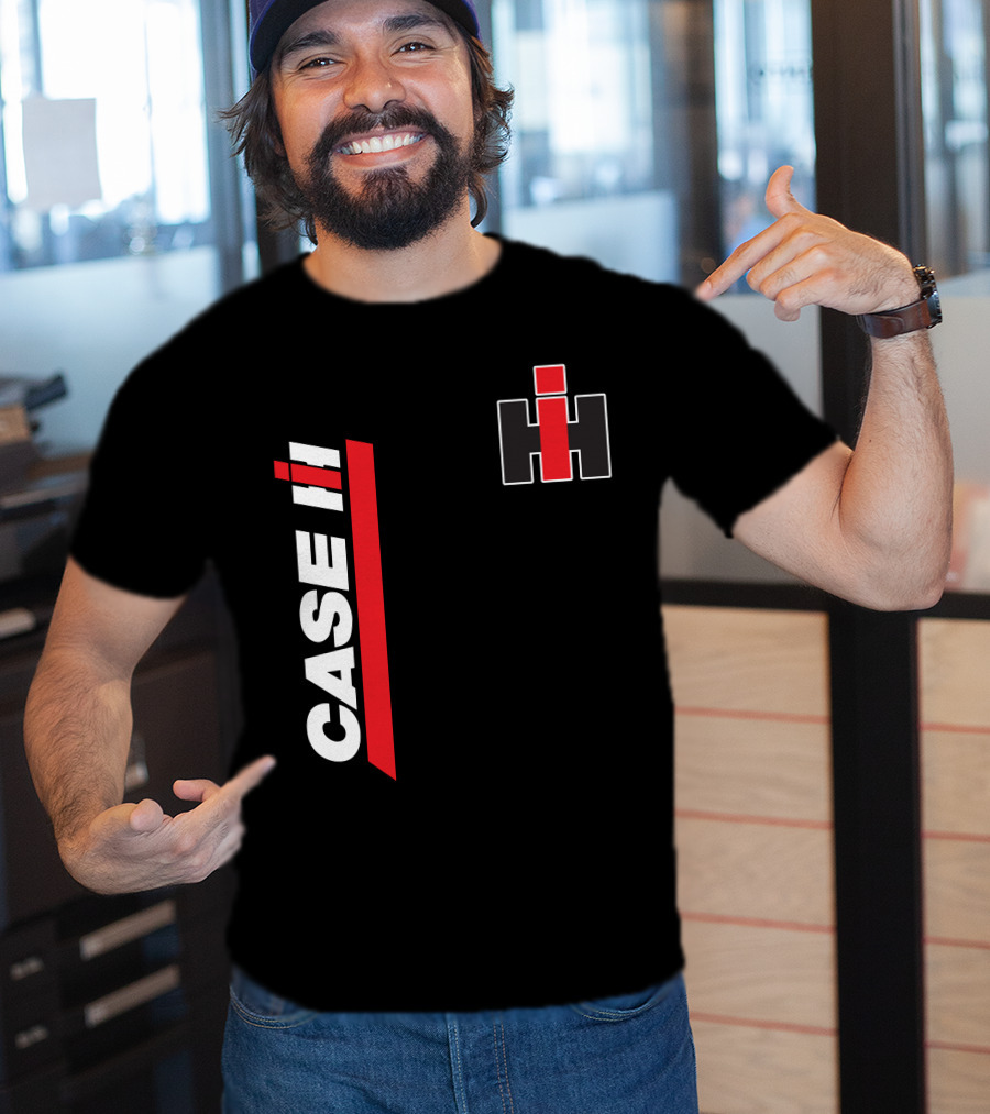 Case Ih Tractor Logo Black And Red T-Shirt