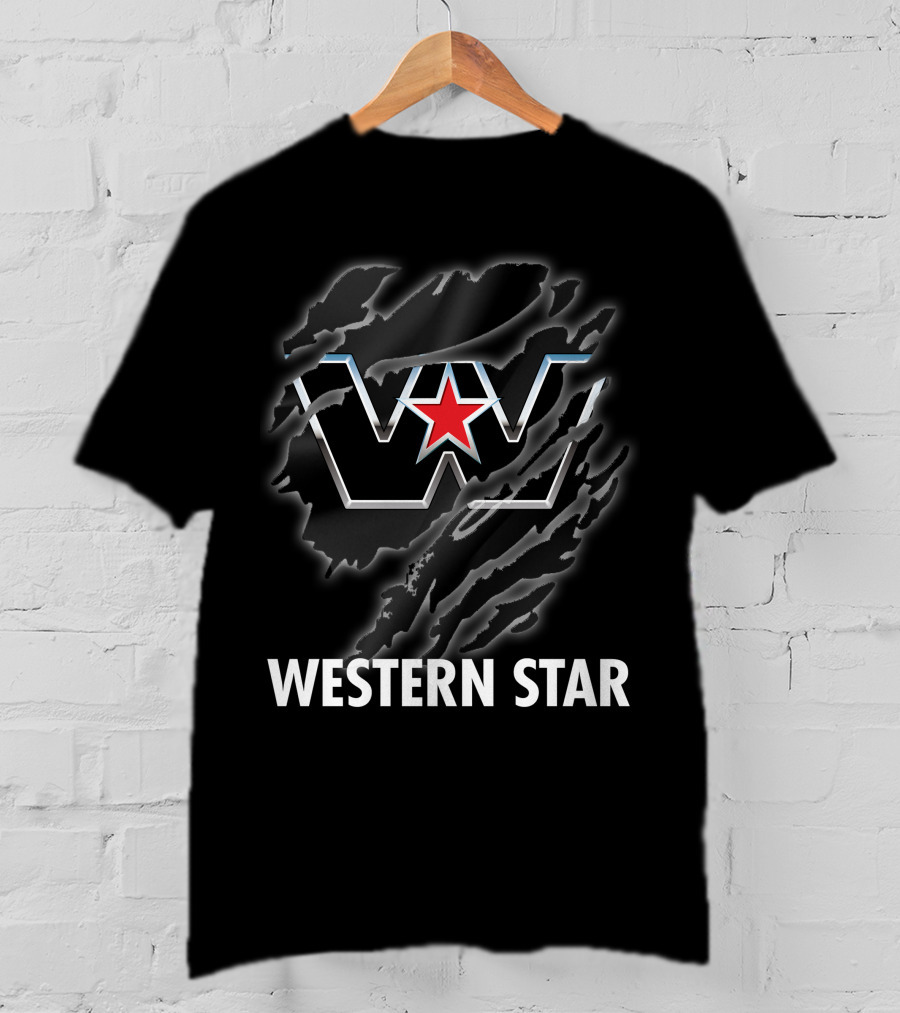 Western Star W Logo Red Star Claw Marks T-Shirt