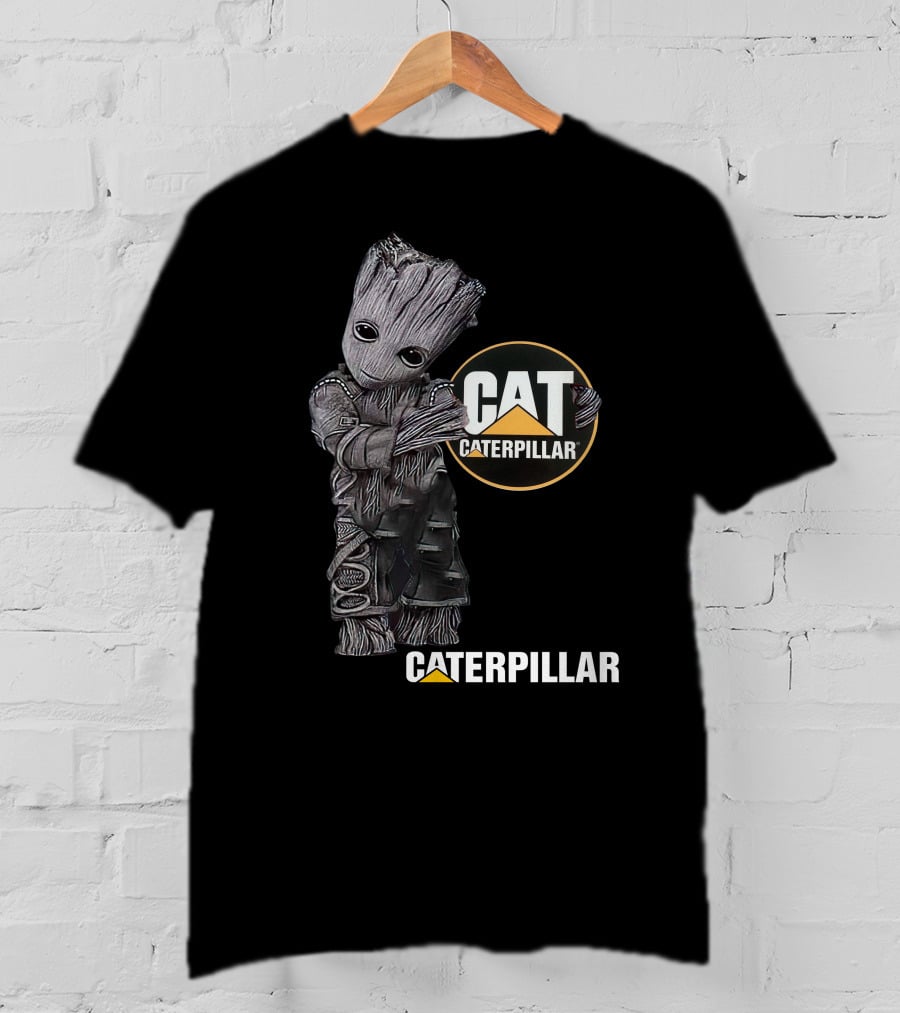Groot Image With Cat Caterpillar Logo Elements T-Shirt