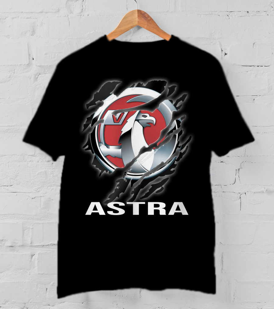 Astra Vauxhall Logo Claw Scratch T-Shirt