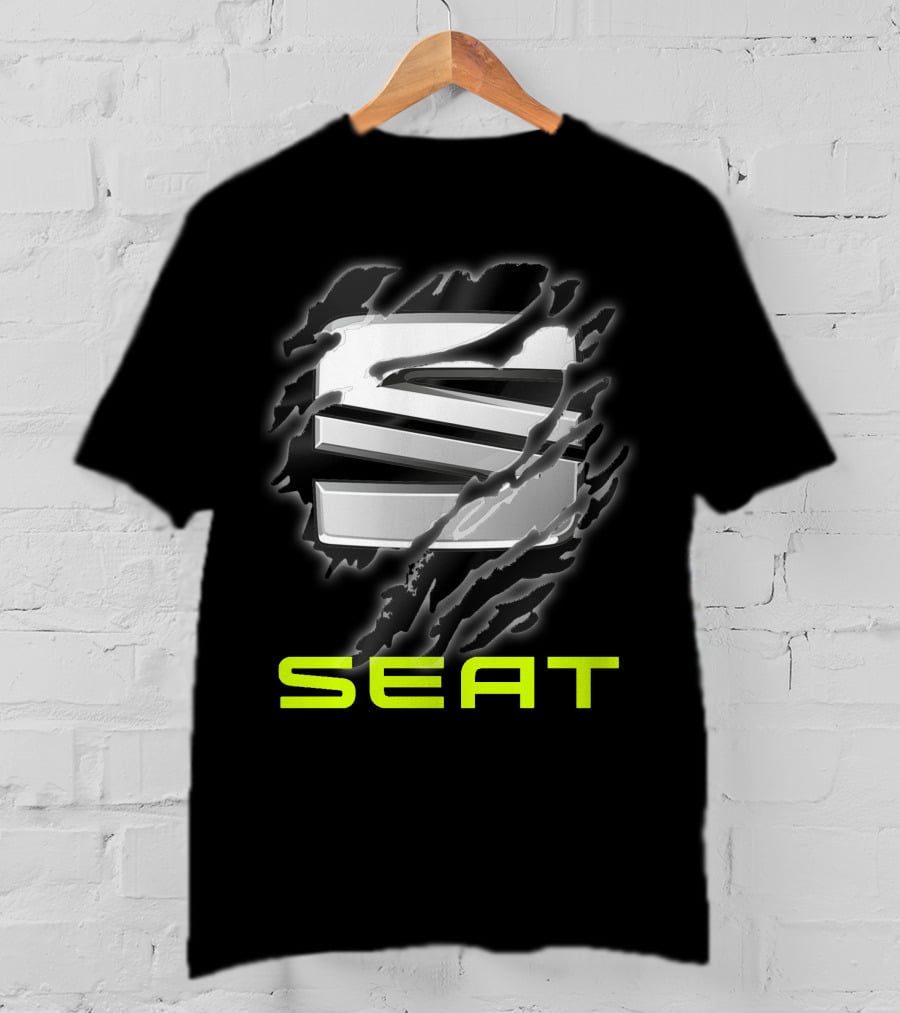 Seat Logo Metallic Claw Marks T-Shirt