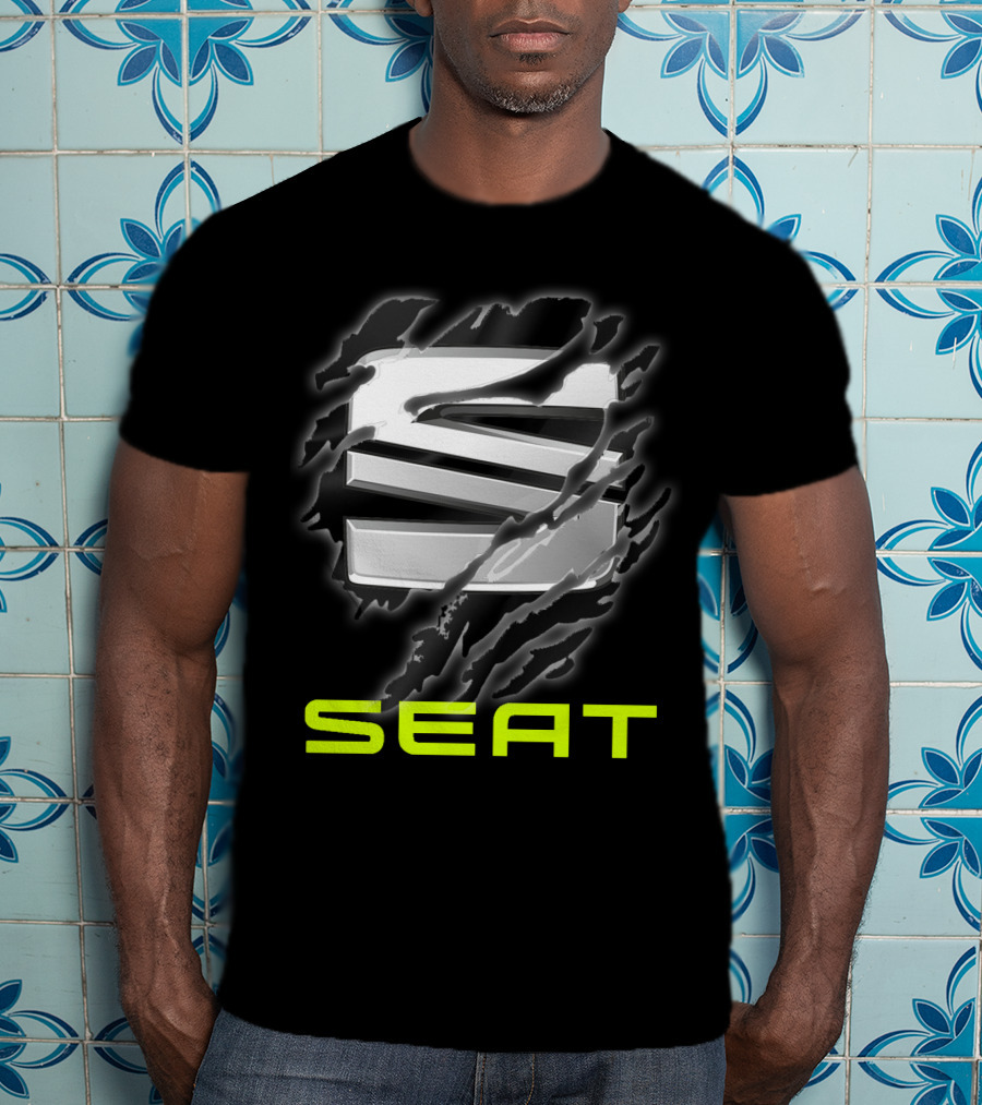 Seat Logo Metallic Claw Marks T-Shirt