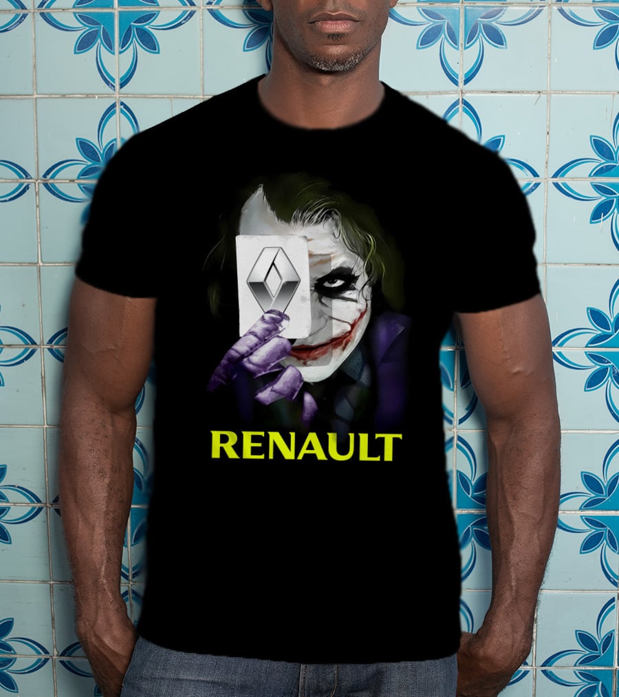Renault Joker Iconic Playing Card Face With Renault T-Shirt