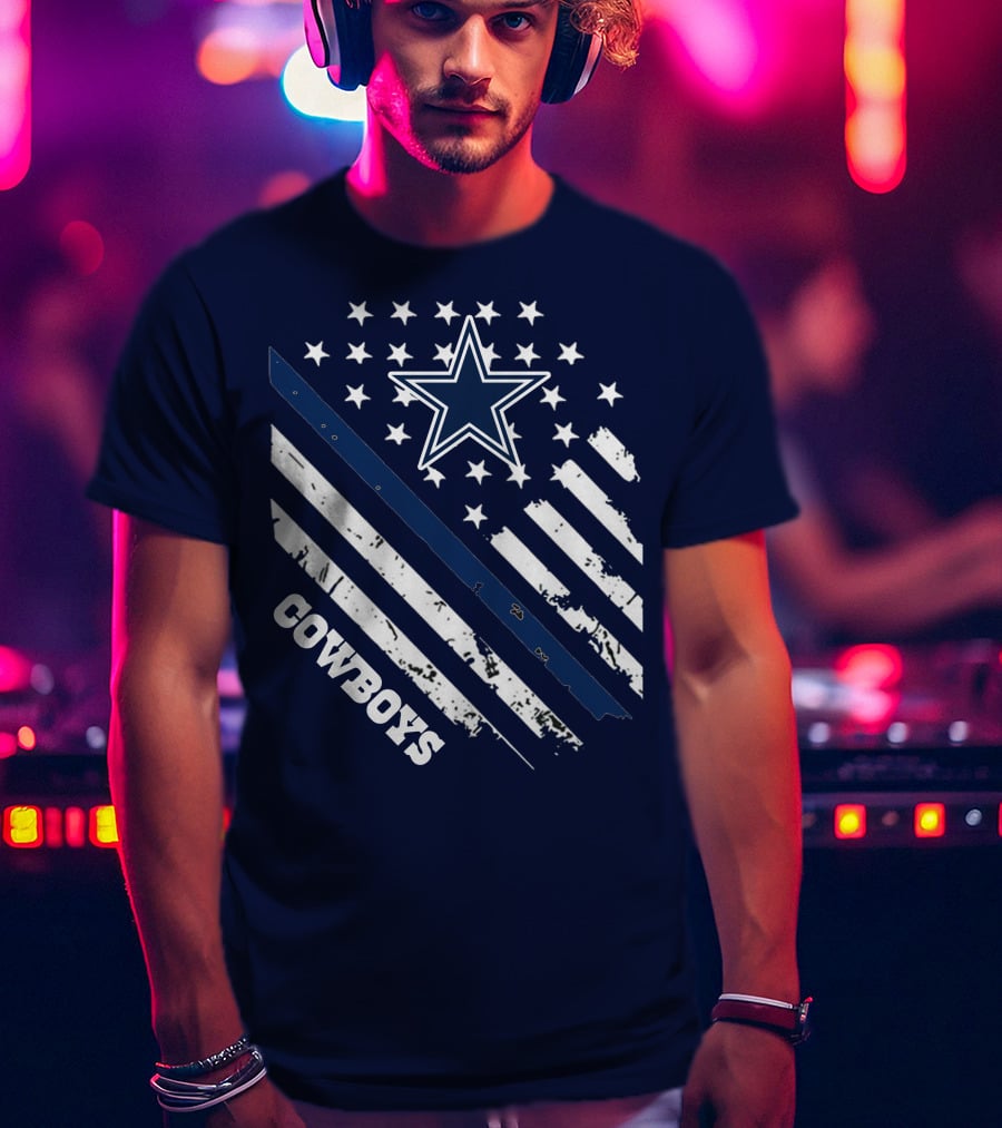 Cowboys Star And Stripes Vintage Americana T-Shirt