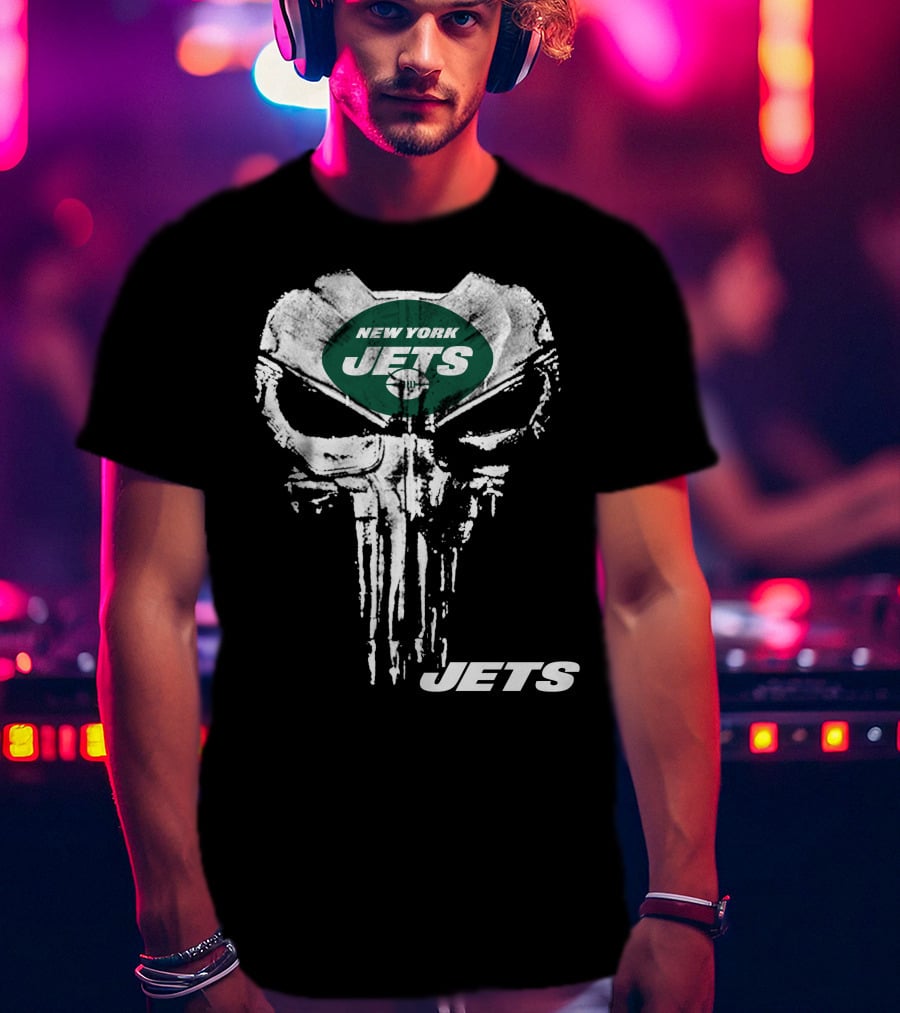 New York Jets Punisher Skull Jets T-Shirt