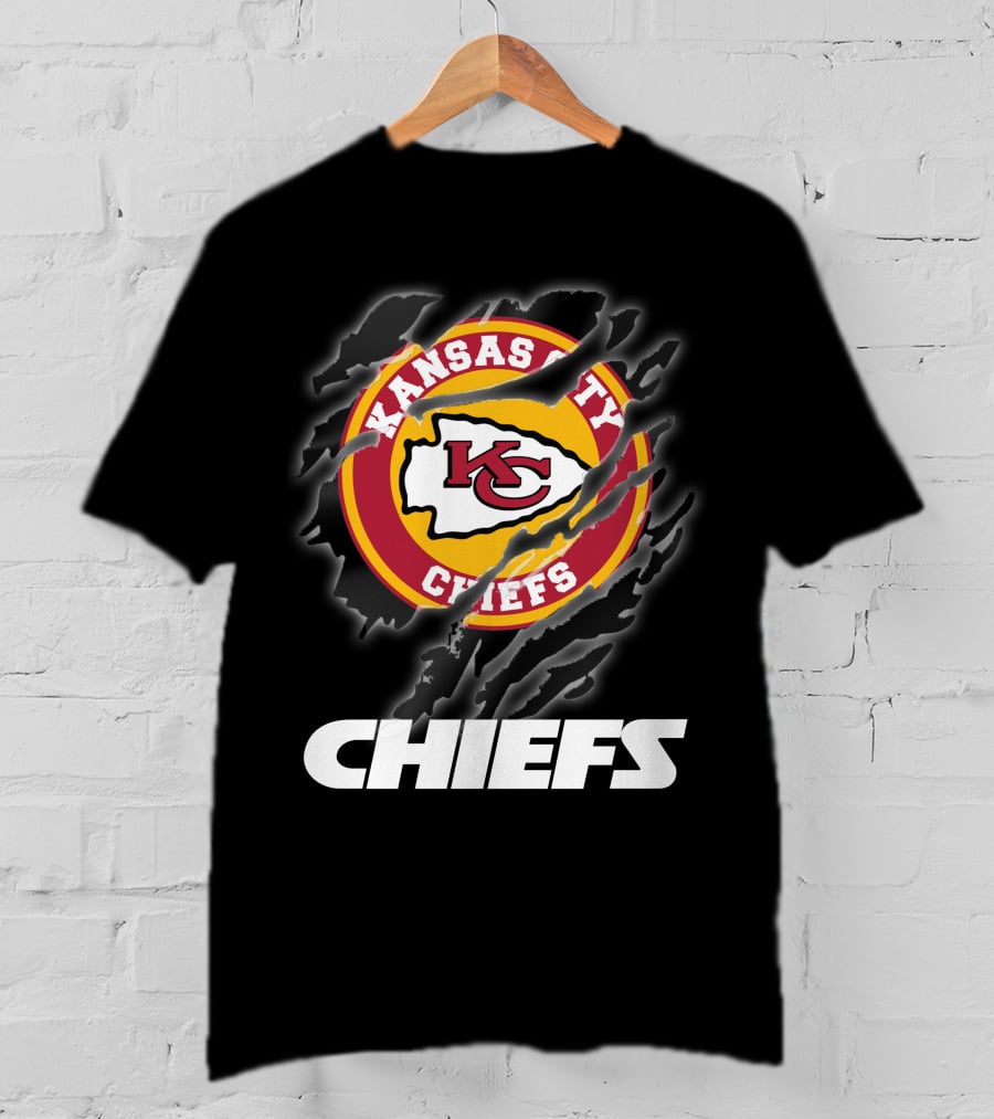 Kansas City Chiefs 08 Chiefs Logo Claw Marks T-Shirt