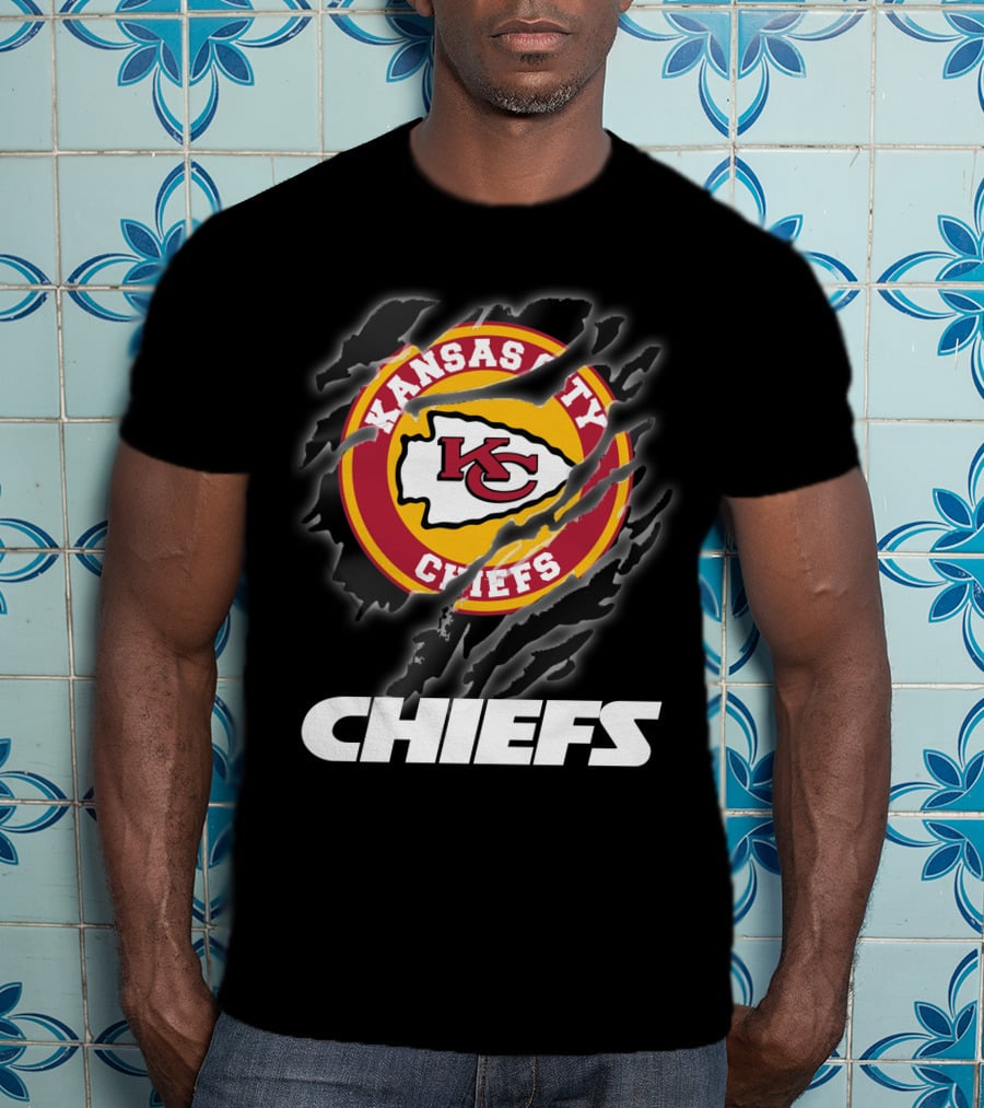 Kansas City Chiefs 08 Chiefs Logo Claw Marks T-Shirt