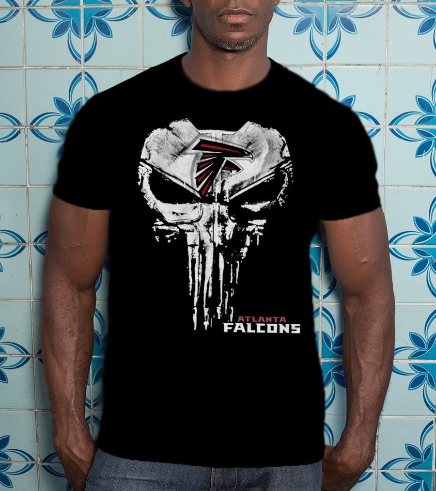 Atlanta Falcons Logo In Skull T-Shirt