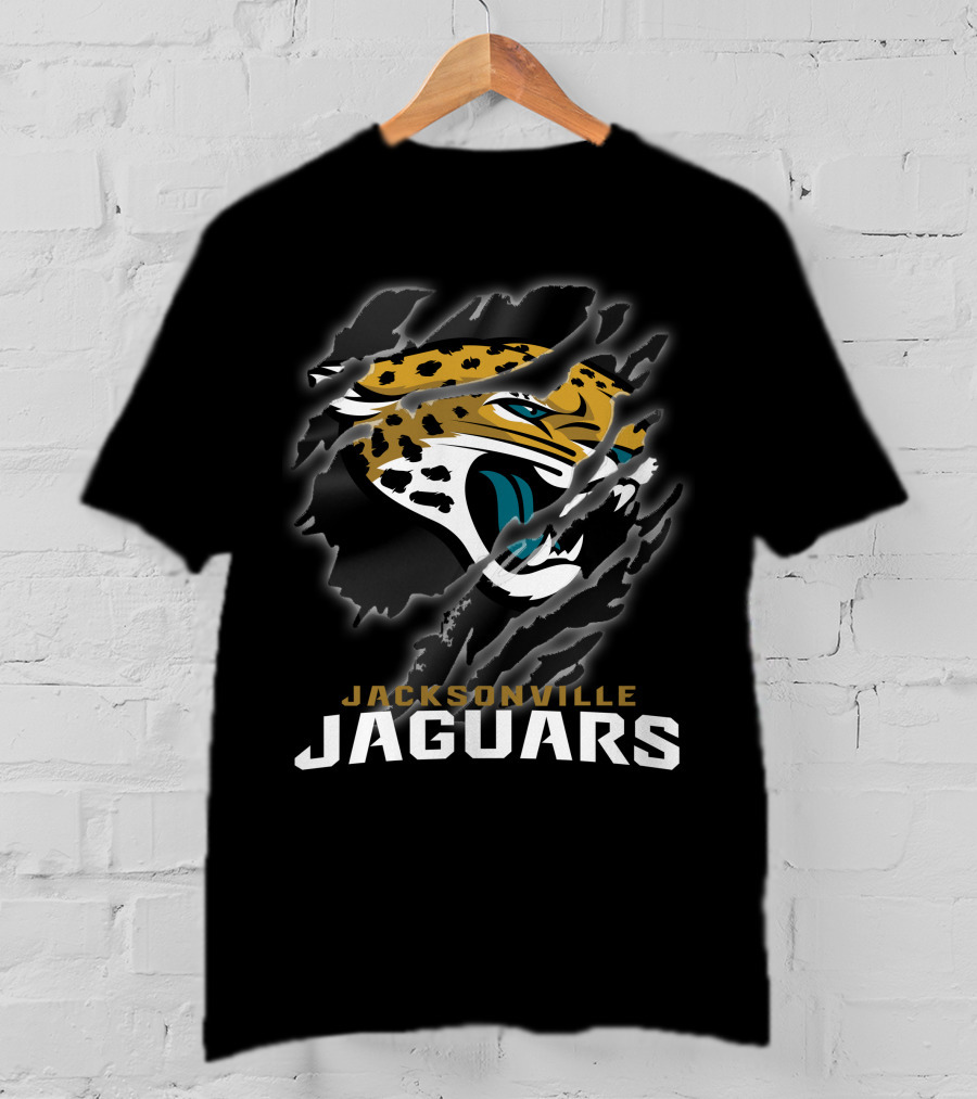 Jacksonville Jaguars Fierce Logo Claw Marks T-Shirt