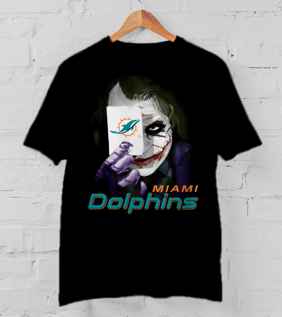 Miami Dolphins Joker Card Fusion T-Shirt