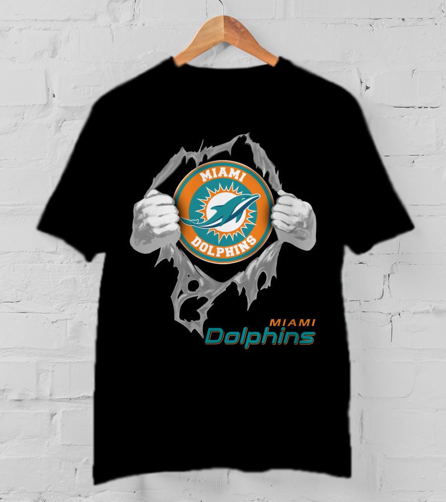 Miami Dolphins 08 Football Power Rip T-Shirt