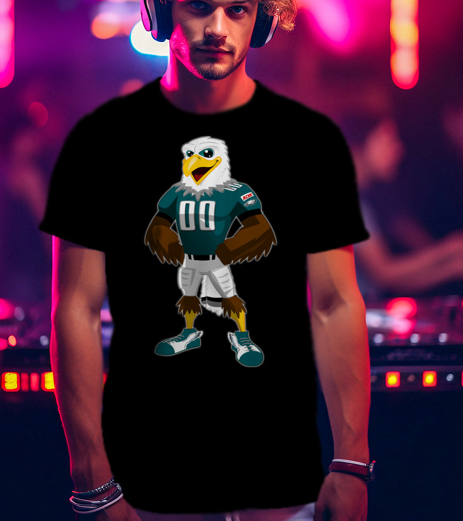 Eagles 12 Football Mascot 00 Green Jersey T-Shirt