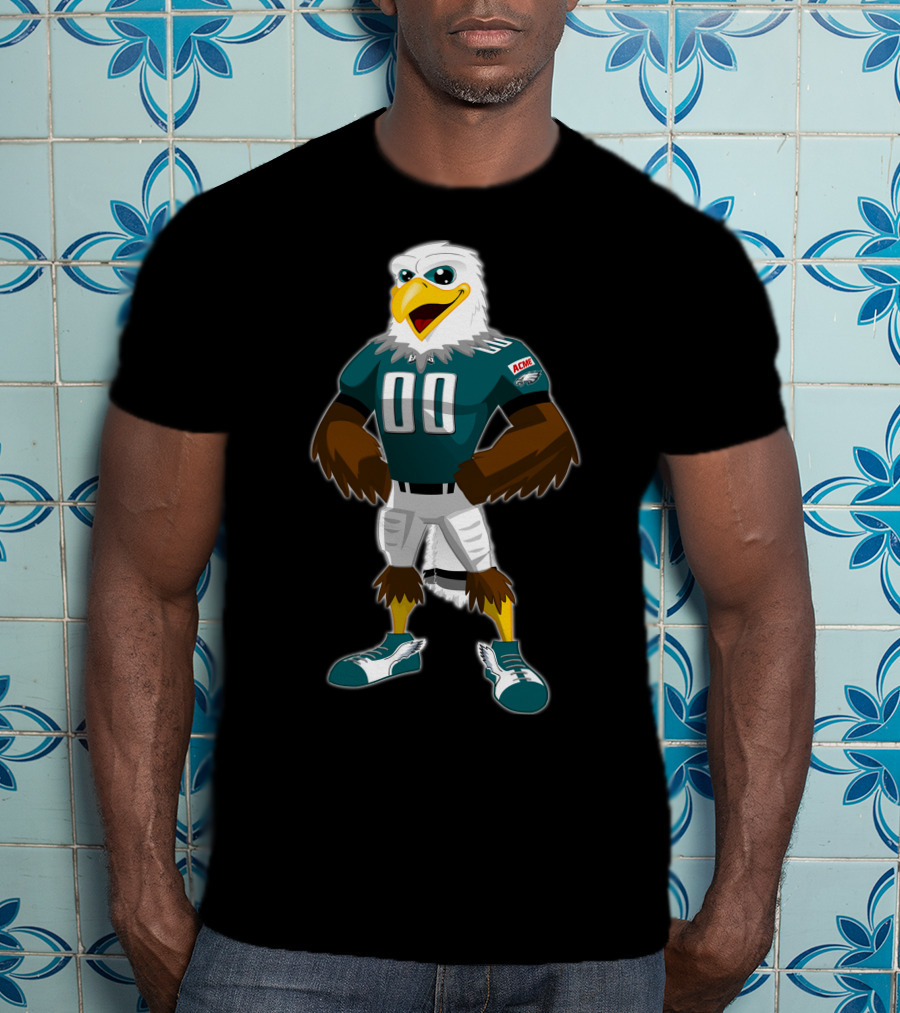 Eagles 12 Football Mascot 00 Green Jersey T-Shirt