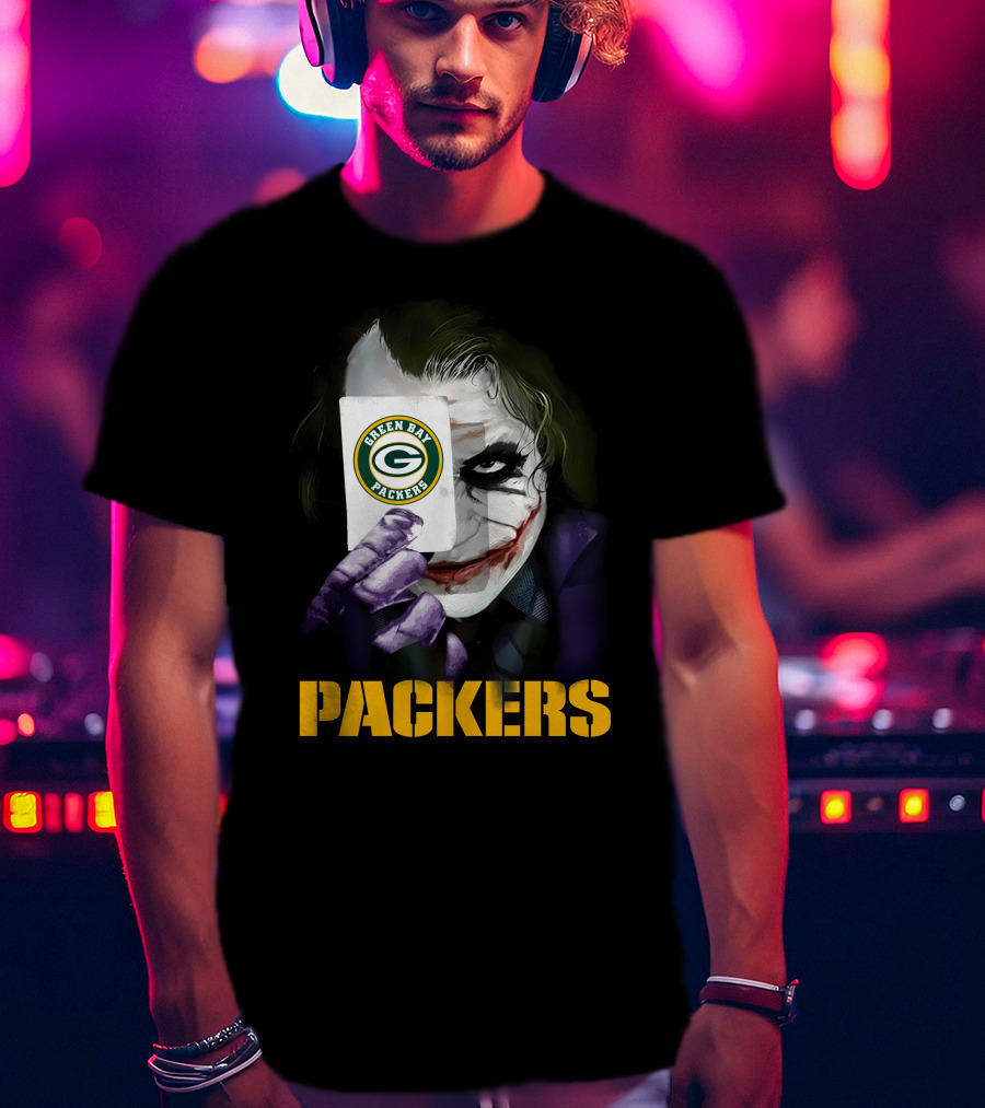 Green Bay Packers Joker Playing Card T-Shirt