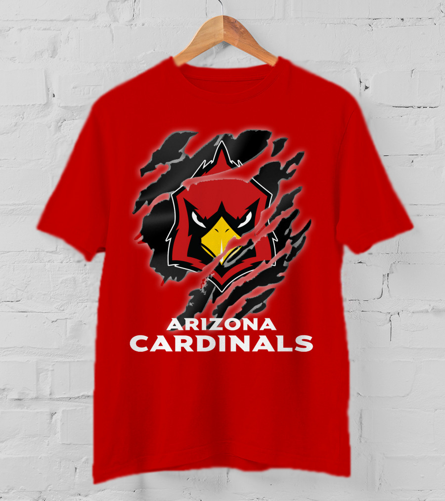 Arizona Cardinals Logo Claw Marks T-Shirt
