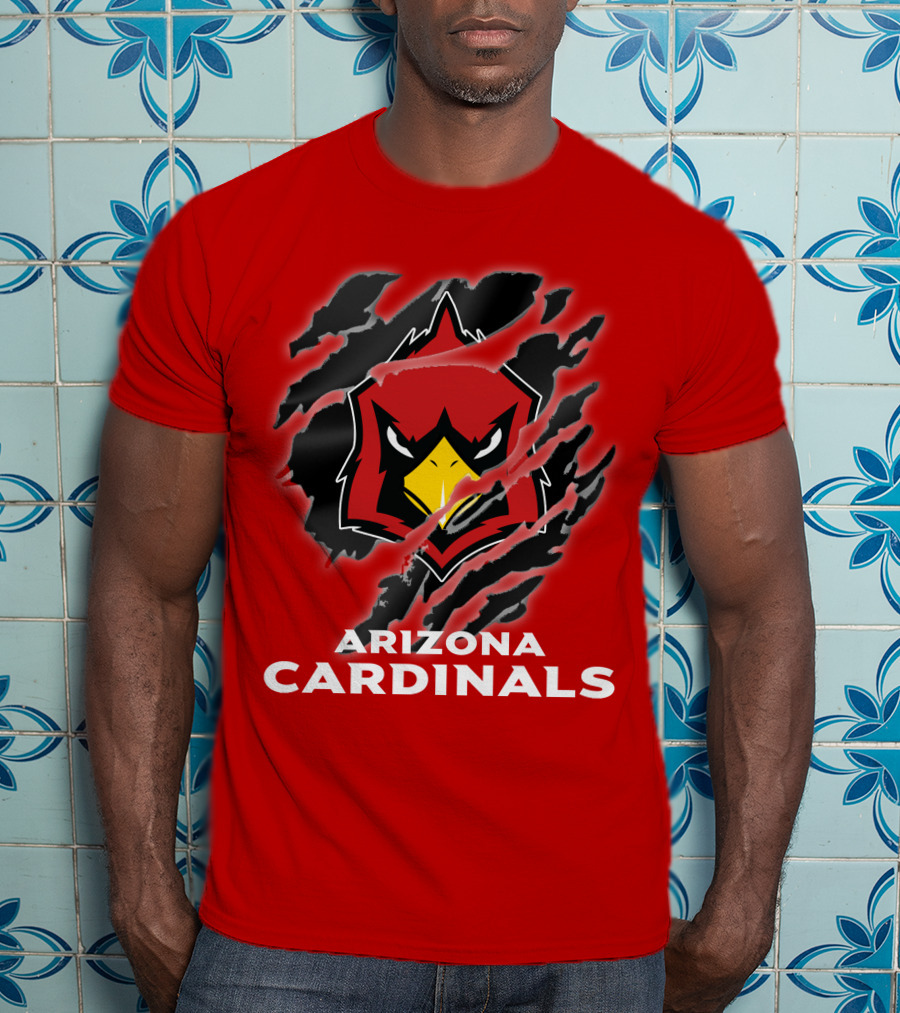 Arizona Cardinals Logo Claw Marks T-Shirt