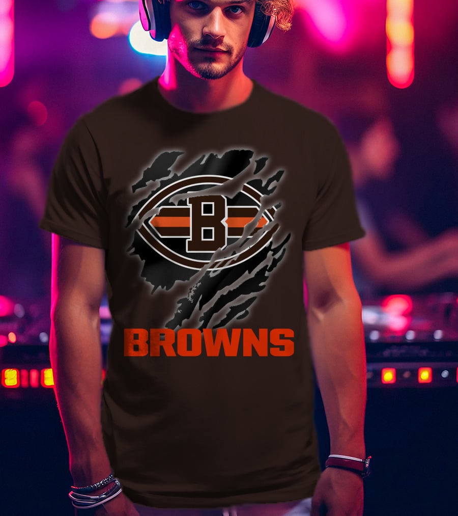 Browns 07 Football Claw Mark T-Shirt