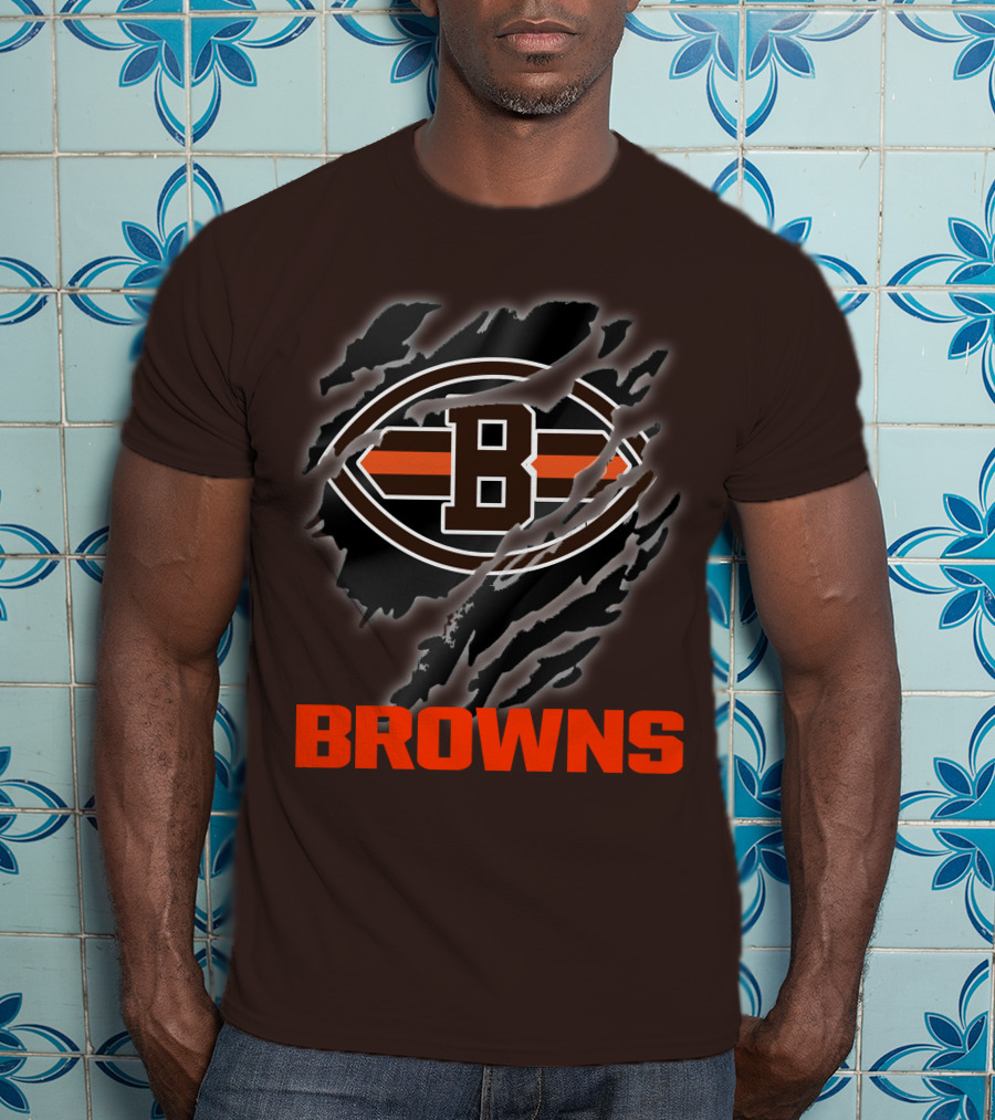 Browns 07 Football Claw Mark T-Shirt