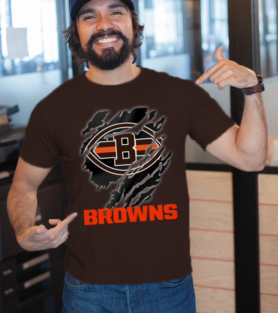 Browns 07 Football Claw Mark T-Shirt