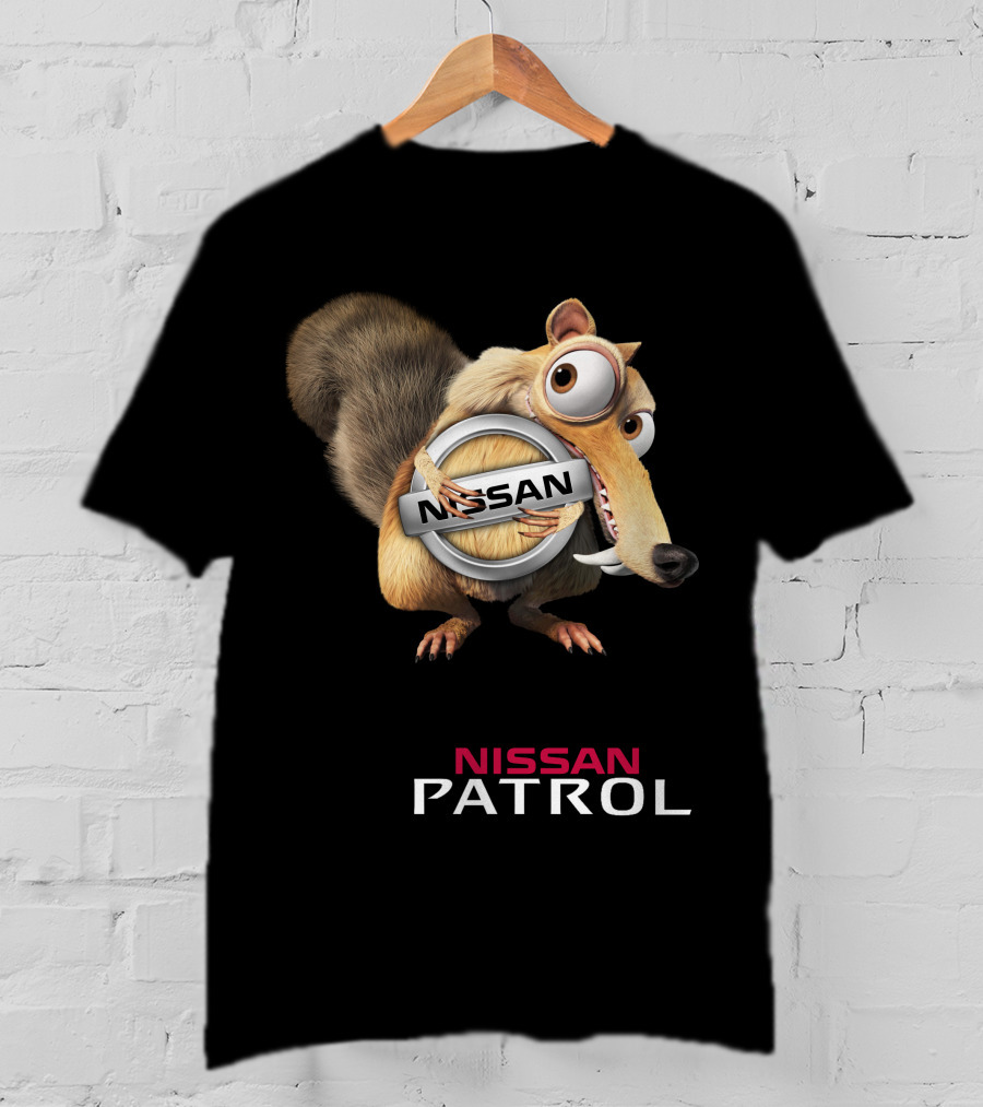 Nissan Patrol Squirrel Emblem Hugging Circular T-Shirt