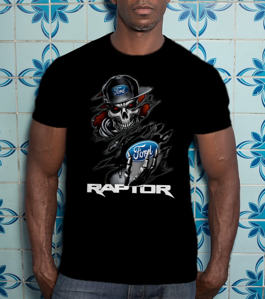 Ford Raptor 01 Skeleton Holding T-Shirt