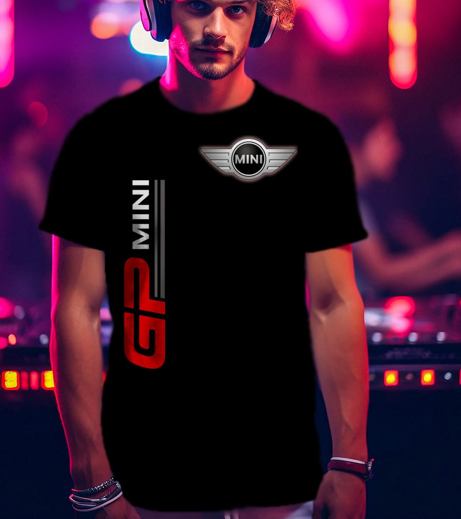 Mini Gp Wing Badge Red Vertical Line T-Shirt
