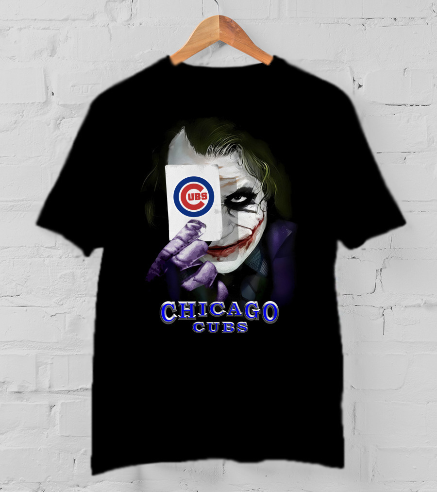 Chicago Cubs Joker Card Face T-Shirt