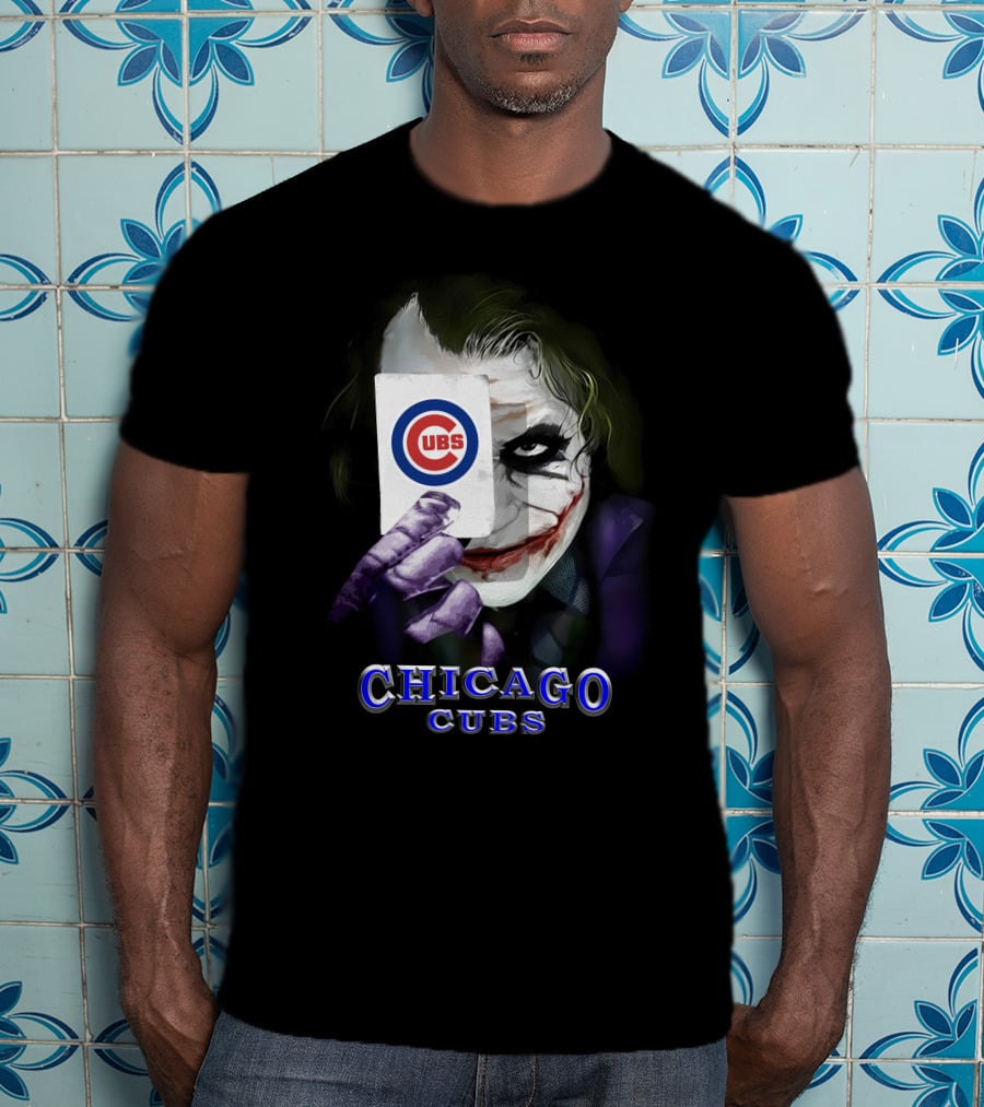 Chicago Cubs Joker Card Face T-Shirt