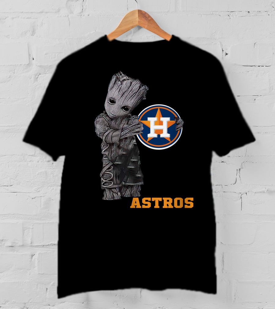 Astros Groot With Houston Baseball T-Shirt