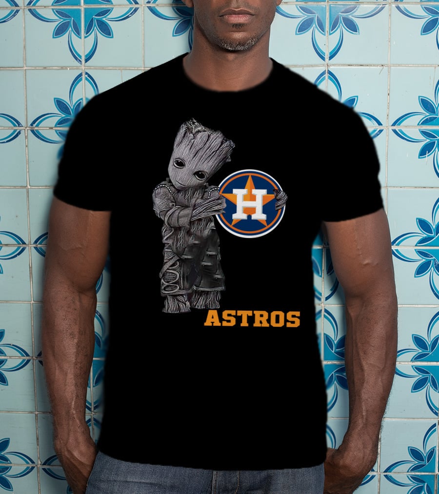 Astros Groot With Houston Baseball T-Shirt
