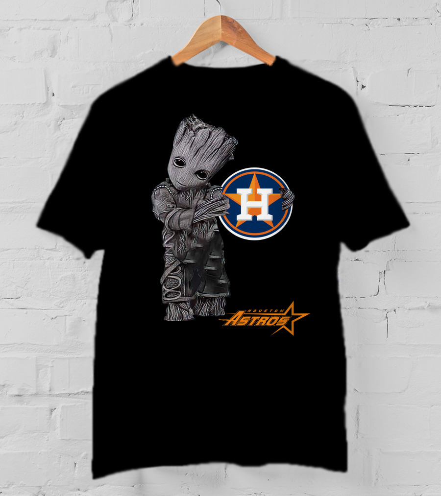 Houston Astros Groot Guardians Of The Galaxy Crossover T-Shirt