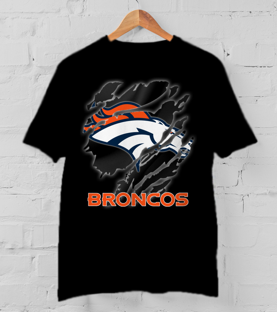 Denver Broncos Ripped Claw Marks T-Shirt