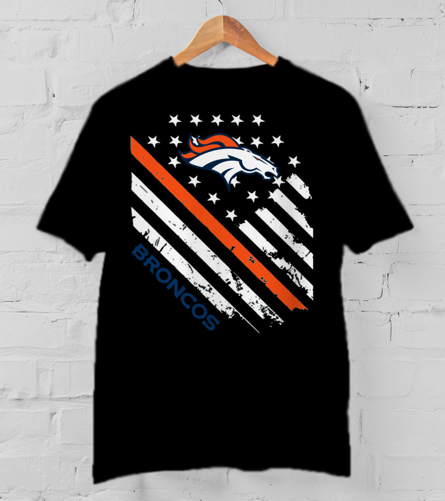Broncos American Flag Stars Stripes T-Shirt