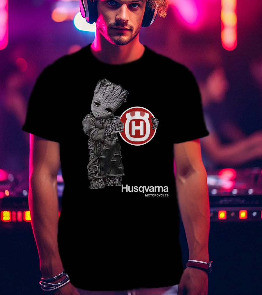 Husqvarna Motorcycles Character With Iconic Figure T-Shirt