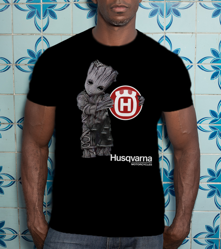 Husqvarna Motorcycles Character With Iconic Figure T-Shirt