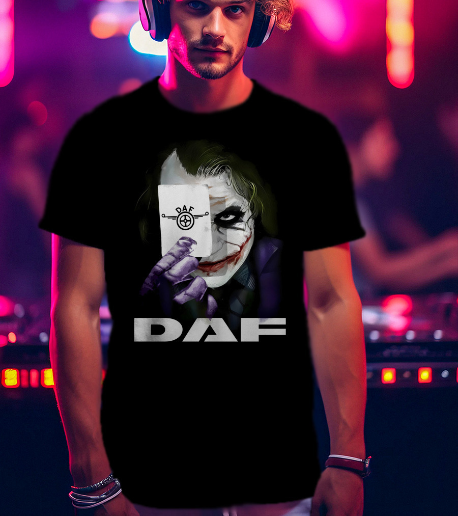 Daf Joker Card Face Iconic Style T-Shirt