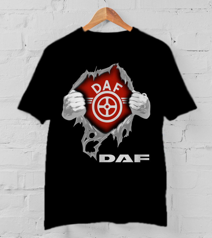 Daf Steering Wheel Logo Ripped T-Shirt